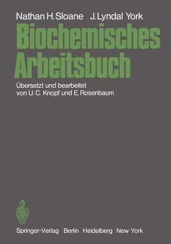 Biochemisches Arbeitsbuch (German Edition)
