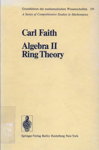 Algebra II Ring Theory Vol. 2: Ring Theory