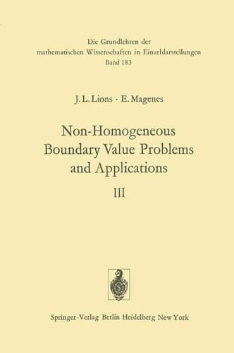 Non-Homogeneous Boundary Value Problems and Applications Volume III