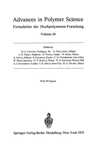 Fortschritte der Hochpolymeren-Forschung