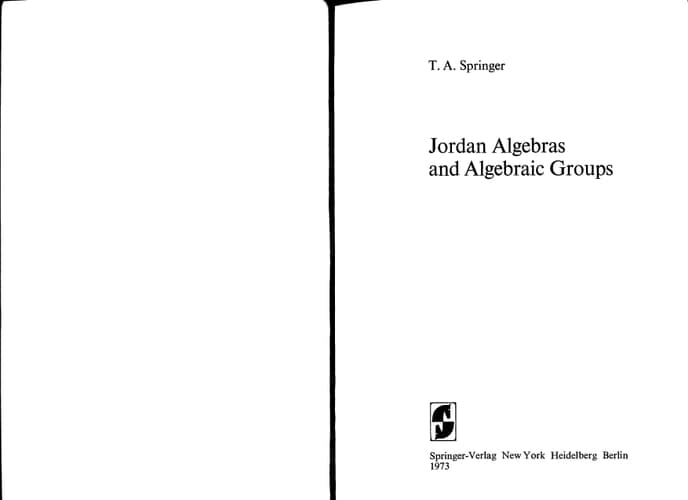 Jordan Algebras and Algebraic Groups