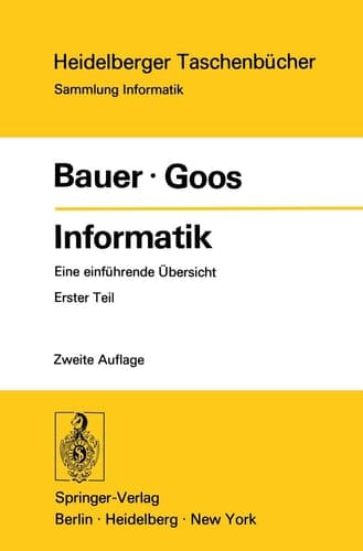Informatik Eine einführende Übersicht Erster Teil