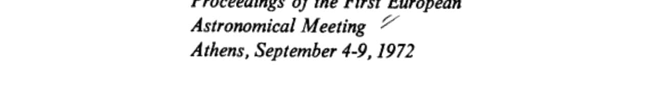 Stars and the Milky Way System Volume 2 Proceedings of the First European Astronomical Meeting Athens, September 4–9, 1972