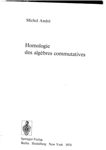 Homologie des algebres commutatives