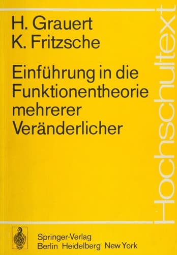 Einführung in die Funktionentheorie mehrerer Veränderlicher