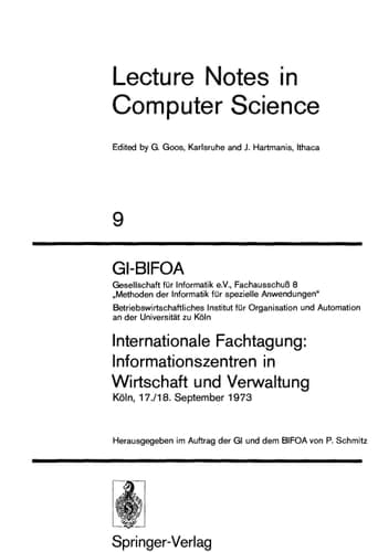GI-BIFOA Internationale Fachtagung: Informationszentren in Wirtschaft und Verwaltung: Gesellschaft für Informatik e.V., Fachausschuß 8 "Methoden der ... Science, 9) (German and English Edition)