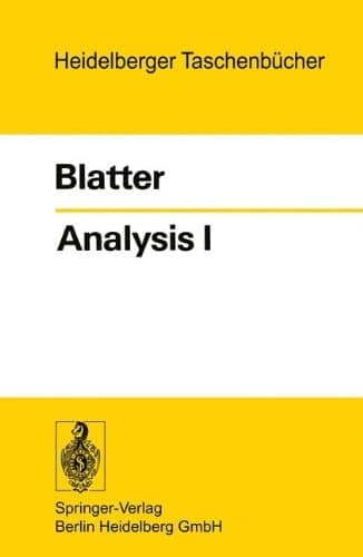 Analysis 1 (Heidelberger Taschenb Cher) (German Edition)