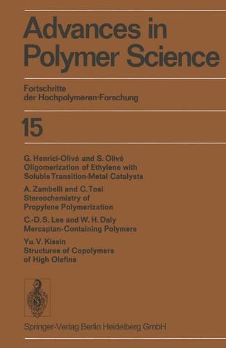 Advances in Polymer Science / Fortschritte der Hochpolymeren-Forschung