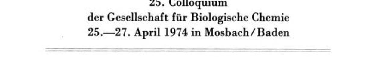 Biochemistry of Sensory Functions 25. Colloquium am 25.-27. April 1974