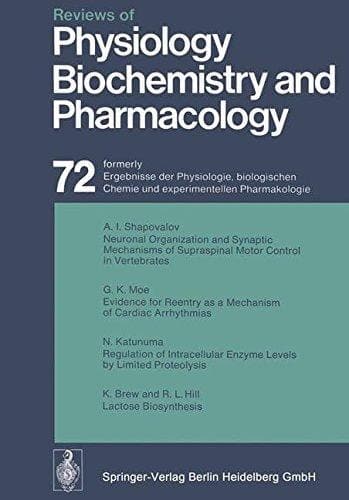 Reviews of Physiology, Biochemistry and Pharmacology
