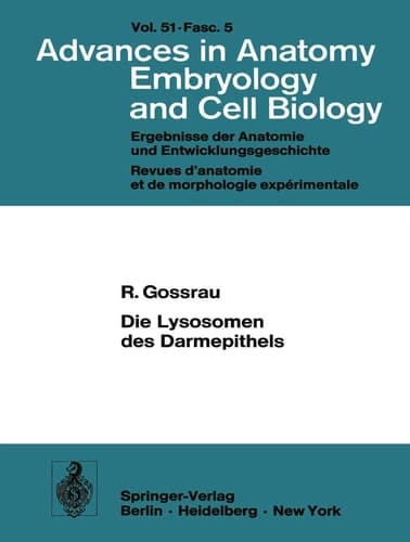 Die Lysosomen des Darmepithels Eine entwicklungsgeschichtliche Untersuchung