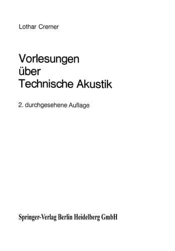 Vorlesungen über technische Akustik