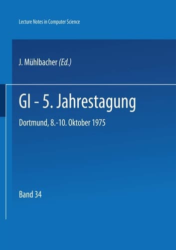 GI - 5. Jahrestagung Dortmund, 8.-10. Oktober 1975