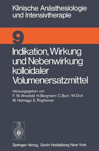Indikation, Wirkung und Nebenwirkung kolloidaler Volumenersatzmittel Symposion April 1975