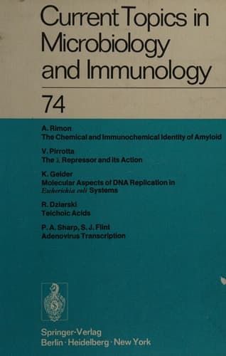 Current Topics in Microbiology and Immunology / Ergebnisse der Mikrobiologie und Immunitätsforschung