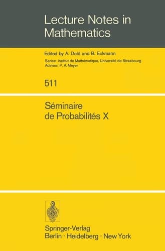 Séminaire de Probabilités X Université de Strasbourg