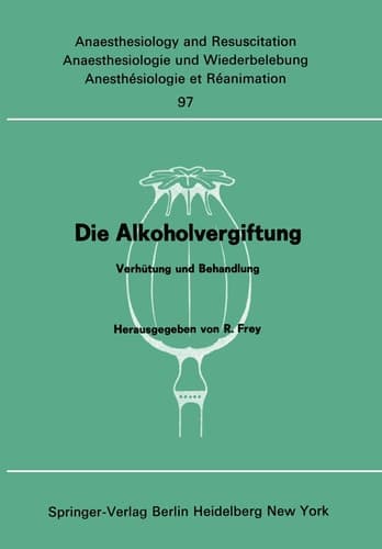 Die Alkoholvergiftung Verhütung und Behandlung