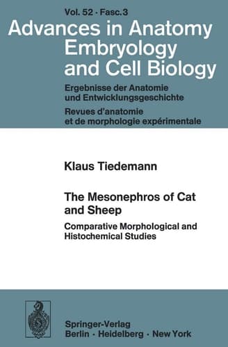 The Mesonephros of Cat and Sheep Comparative Morphological and Histochemical Studies