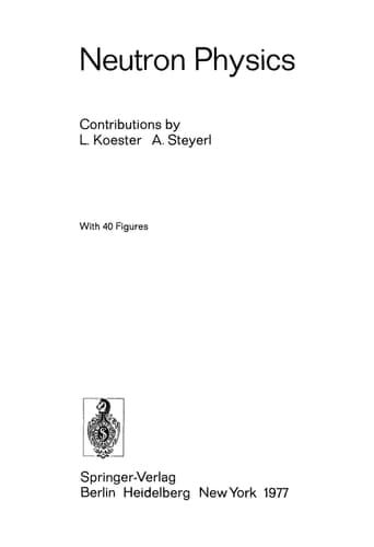 Neutron Physics (Springer Tracts in Modern Physics)