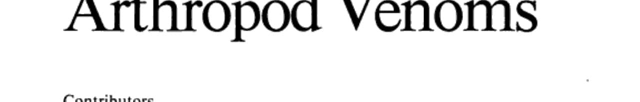 Arthropod Venoms
