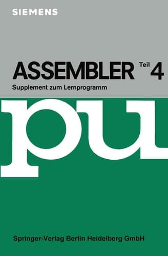 Assembler IV Supplement zum Lernprogramm