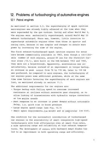 Supercharging of Internal Combustion Engines Additional Chapter 12