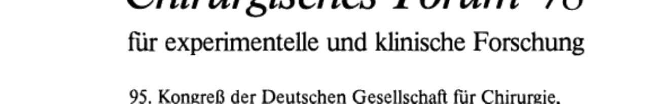 95. Kongreß der Deutschen Gesellschaft für Chirurgie, München, 3. bis 6. Mai 1978