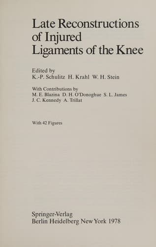 Late Reconstructions of Injured Ligaments of the Knee