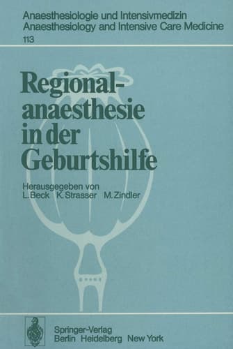Regionalanaesthesie in der Geburtshilfe Unter besonderer Berücksichtigung von Carticain