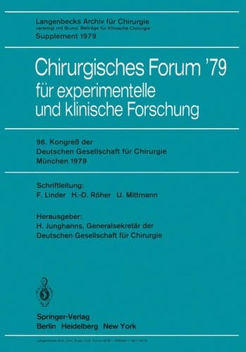 Chirurgisches Forum ’79 für experimentelle und klinische Forschung