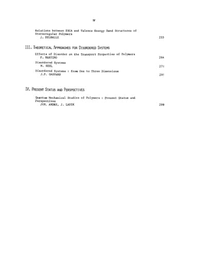 Recent Advances in the Quantum Theory of Polymers Proceedings of the Workshop Held in Namur (Belgium), February 11-14, 1979