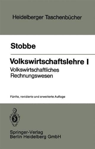 Volkswirtschaftslehre Volkswirtschaftliches Rechnungswesen. 1