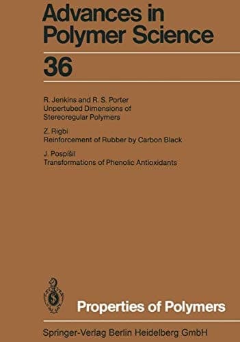 Advances in Polymer Science Fortschritte der Hochpolymeren-Forschung
