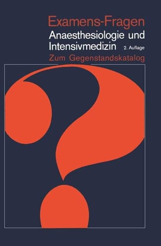 Anaesthesiologie und Intensivmedizin Zum Gegenstandskatalog