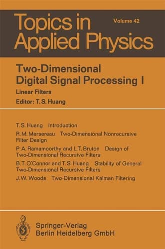 Two-Dimensional Digital Signal Processing I Linear Filters