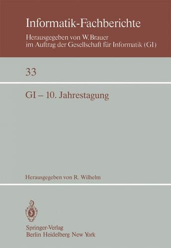GI — 10. Jahrestagung Saarbrücken, 30. September – 2. Oktober 1980