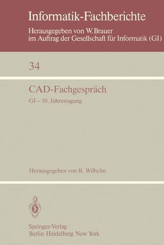 CAD-Fachgespräch GI — 10. Jahrestagung, Saarbrücken, 30. September – 2. Oktober 1980
