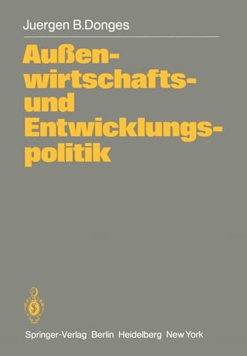 Außenwirtschafts- und Entwicklungspolitik Die Entwicklungsländer in der Weltwirtschaft