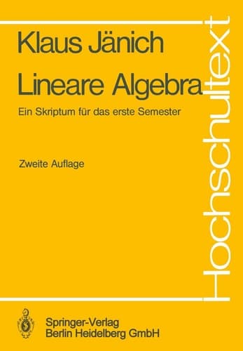 Lineare Algebra ein Skriptum für das erste Semester