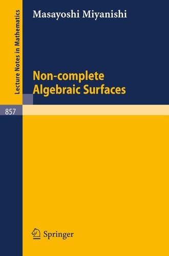 Non-complete Algebraic Surfaces (Lecture Notes in Mathematics, 857)