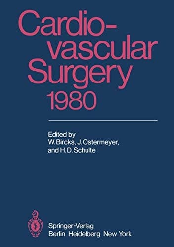 Cardiovascular Surgery 1980 Proceedings of the 29th International Congress of the European Society of Cardiovascular Surgery