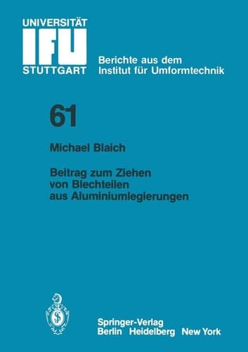 Beitrag zum Ziehen von Blechteilen aus Aluminiumlegierungen