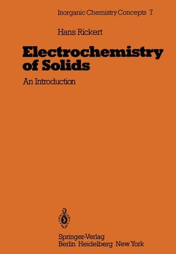 Electrochemistry of Solids: An Introduction (Inorganic Chemistry Concepts)
