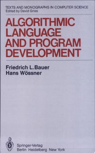 Algorithmic Language and Program Development