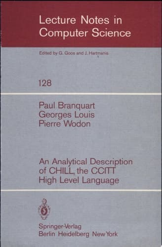 An Analytical Description of CHILL, the CCITT High Level Language