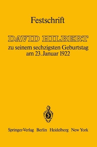 Festschrift zu seinem sechzigsten Geburtstag am 23.Januar 1922