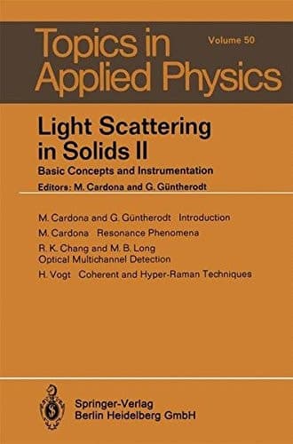 Light Scattering in Solids II Basic Concepts and Instrumentation