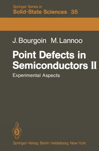 Point Defects in Semiconductors II Experimental Aspects