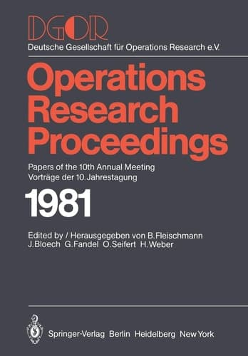 DGOR Papers of the 10th Annual Meeting/Vorträge der 10. Jahrestagung
