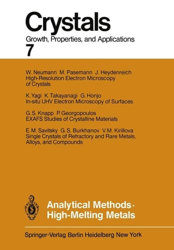 Analytical Methods High-Melting Metals (Crystals)